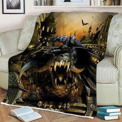 batman sherpa fleece quilt blanket bl2478