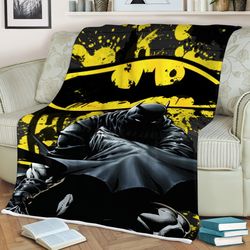 batman sherpa fleece quilt blanket bl2488