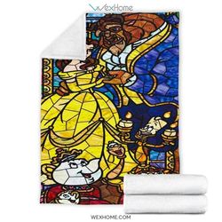 Beauty And The Beast Sherpa Fleece Quilt Blanket BL2789