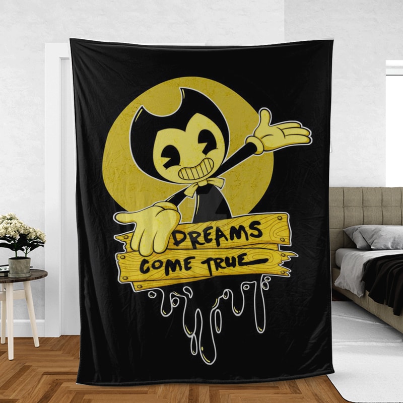 Bendy And The Ink Machine Dreams Come True Fan Sherpa Fleece Quilt Blanket BL1849 - Wisdom Teez.jpg