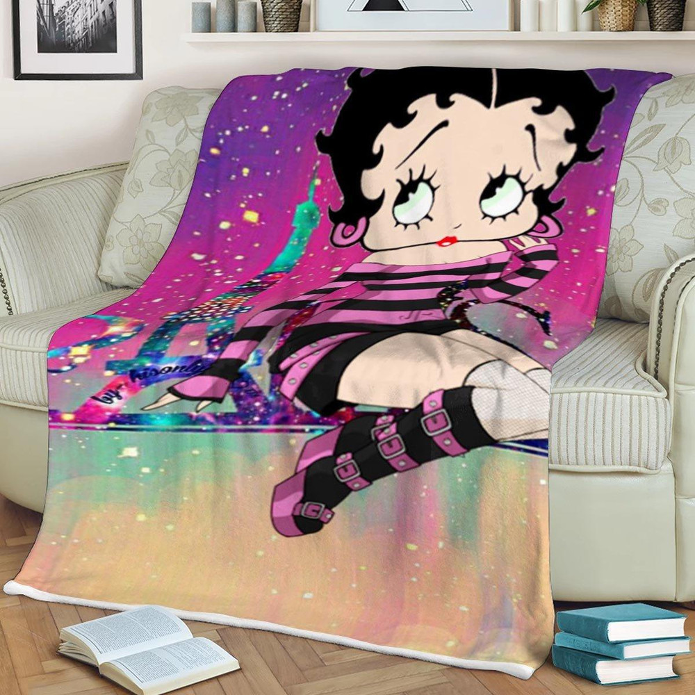 Betty Boop I Love Betty Boop Sherpa Fleece Quilt Blanket BL2259 - Wisdom Teez.jpg