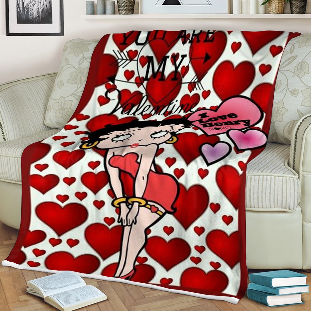 Betty Boop Lover Sherpa Fleece Quilt Blanket BL1673 - Wisdom Teez.jpg