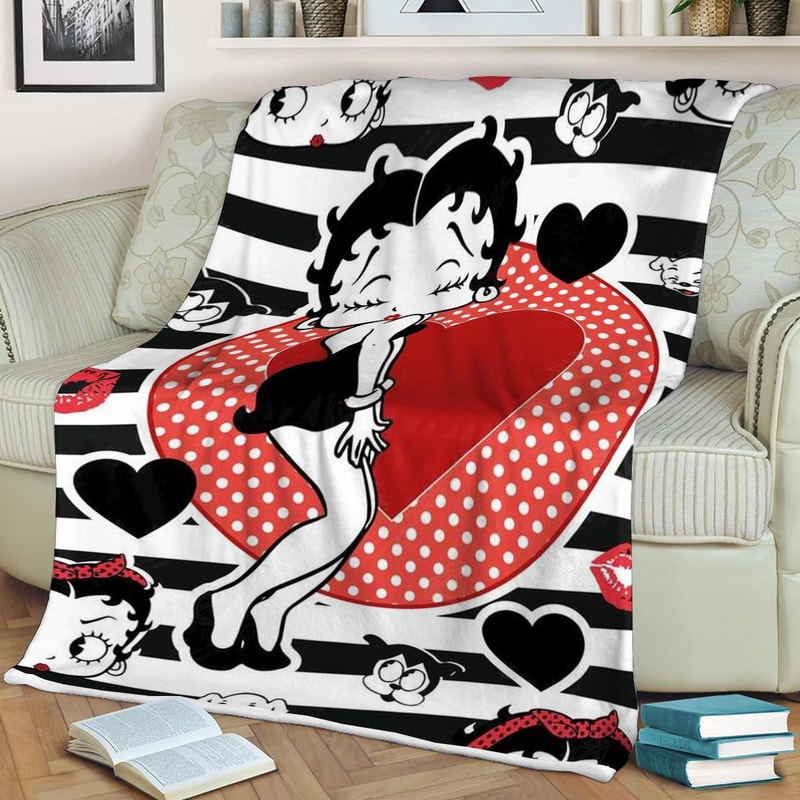 Betty Boop Lover Sherpa Fleece Quilt Blanket BL1677 - Wisdom Teez.jpg