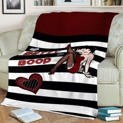 Betty Boop Lover Sherpa Fleece Quilt Blanket BL1678