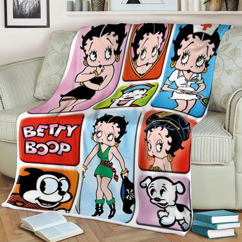 Betty Boop Lover Sherpa Fleece Quilt Blanket BL1679 - Wisdom Teez.jpg