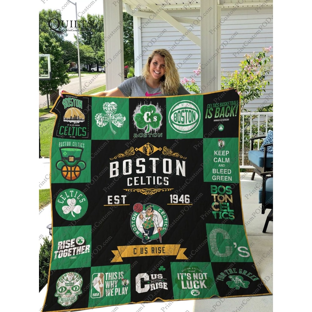 Boston Celtics Sherpa Fleece Quilt Blanket BL0044 - Wisdom Teez.jpg