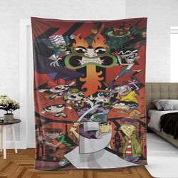 cartoon network in the 90s all characters sherpa fleece quilt blanket bl2493