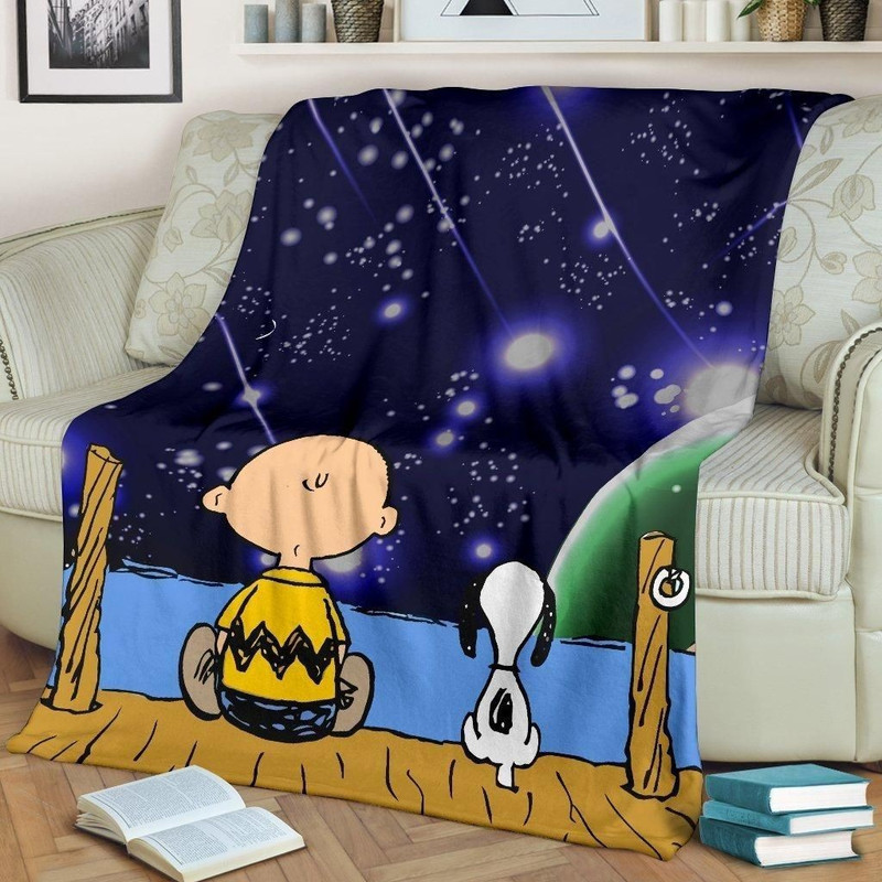 Charlie And Snoopy Sherpa Fleece Quilt Blanket BL1957 - Wisdom Teez.jpg