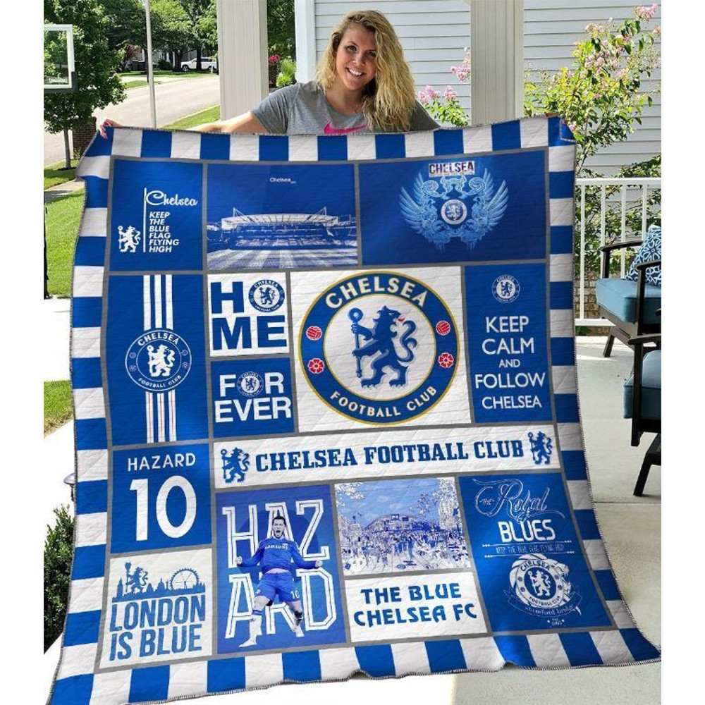 Chelsea FC Sherpa Fleece Quilt Blanket BL0072 - Wisdom Teez.jpg