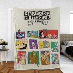 classic cartoon network character sherpa fleece quilt blanket bl2557