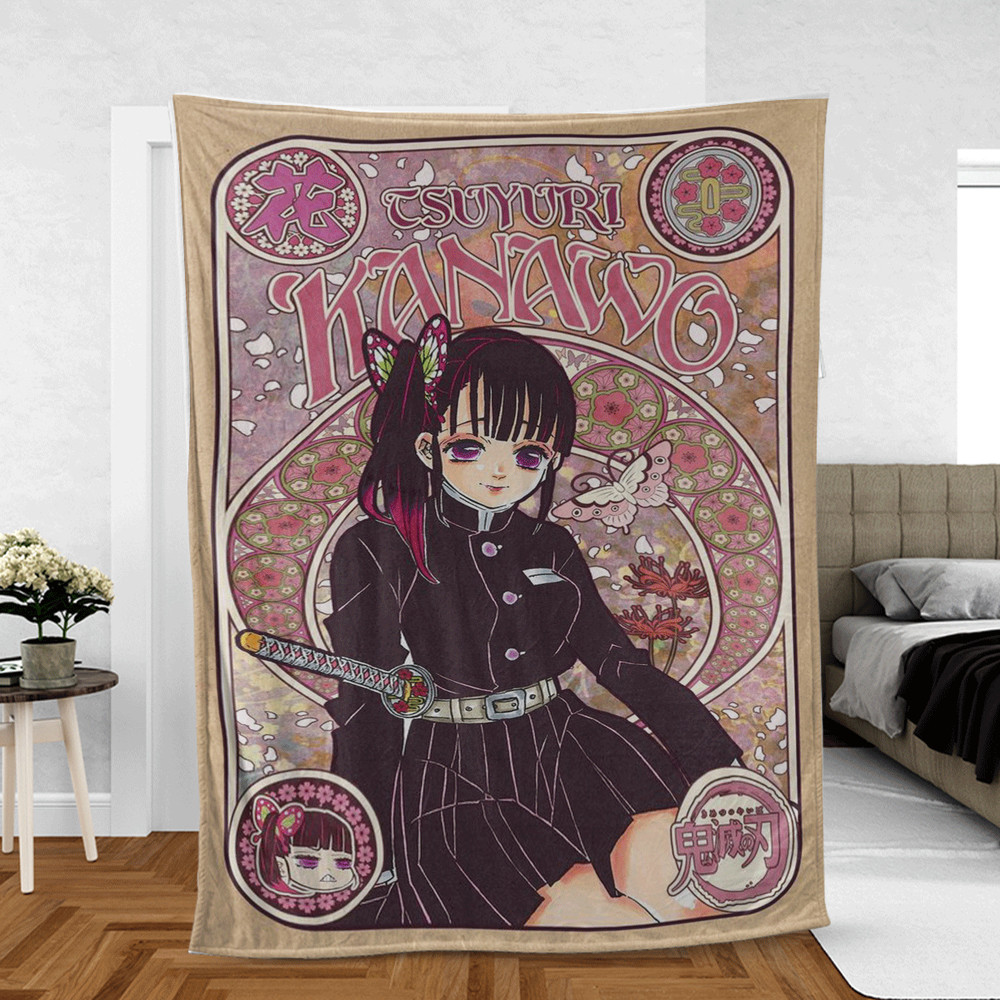 Cute Kanawo Tsuyuri Kimetsu no Yaiba Anime As Lover Sherpa Fleece Quilt Blanket BL2311 - Wisdom Teez.jpg