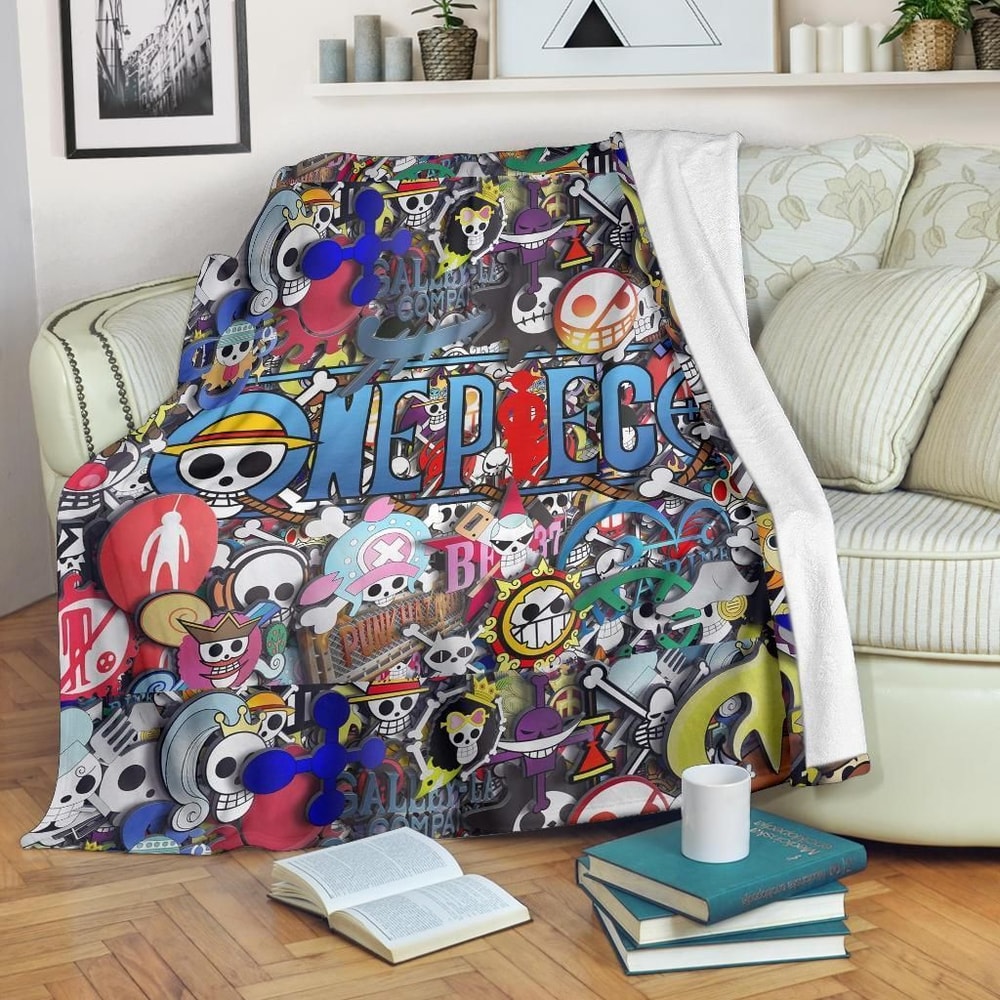 Cute Skull One Piece Sherpa Fleece Quilt Blanket BL0128 - Wisdom Teez.jpg