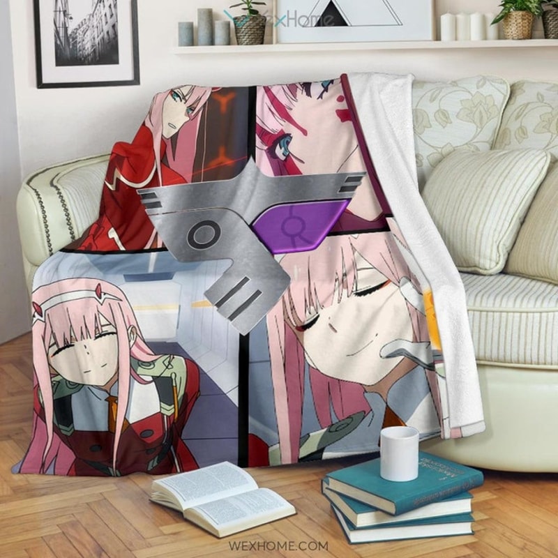 Darling In The Franxx Anime Zero Two Code 002 Moments S Class Sherpa Fleece Quilt Blanket BL3044 - Wisdom Teez.jpg
