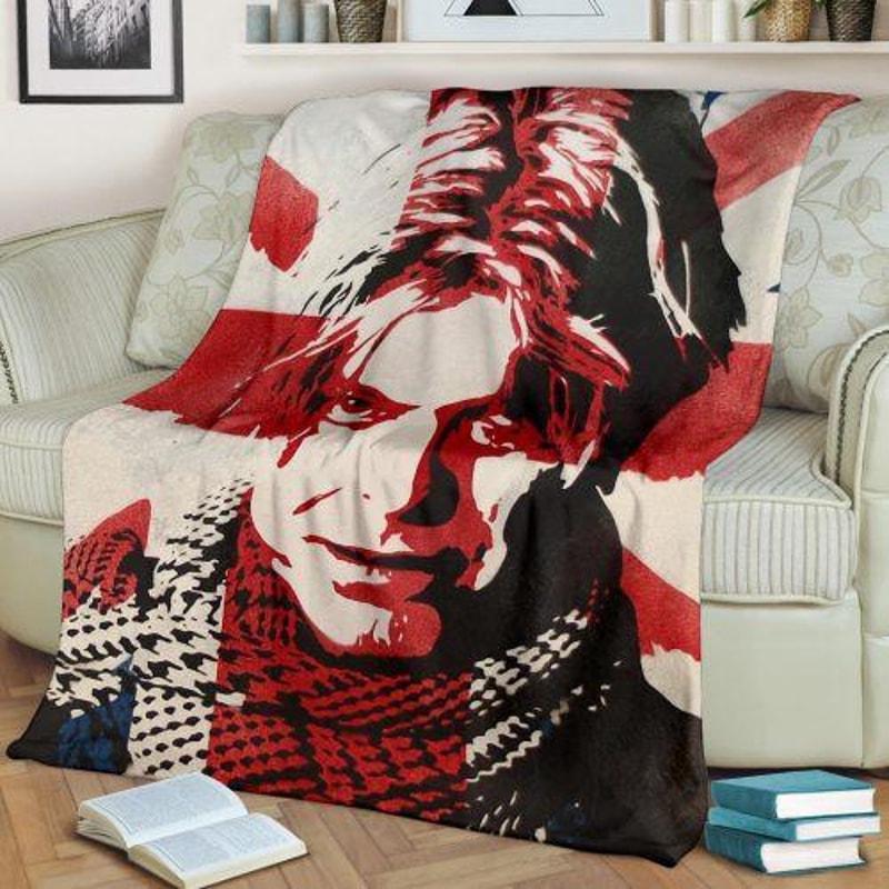 David Bowie Thank You For The Memories Sherpa Fleece Quilt Blanket BL1925 - Wisdom Teez.jpg