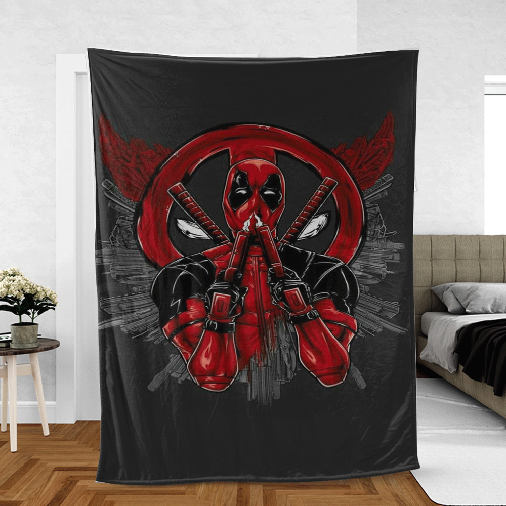 Deadpool Marvel Comics Fan Sherpa Fleece Quilt Blanket BL1845 - Wisdom Teez.jpg