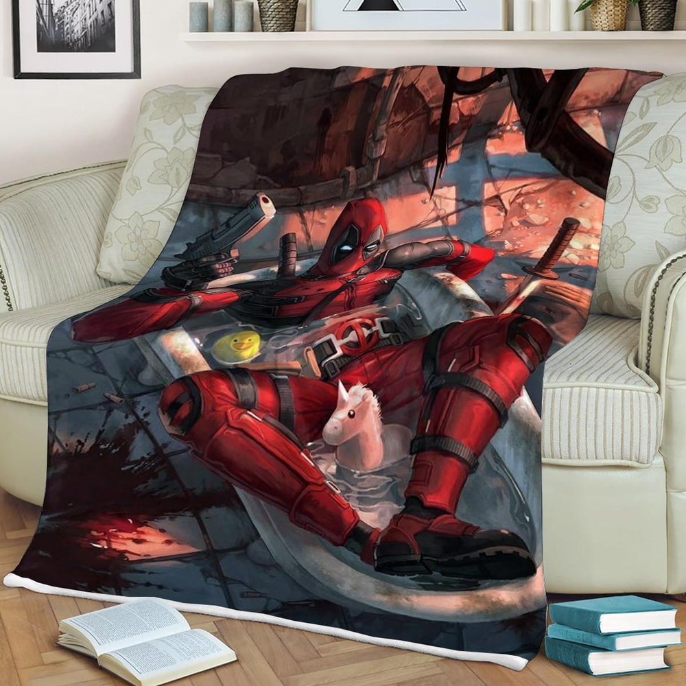Deadpool Sherpa Fleece Quilt Blanket BL1768 - Wisdom Teez.jpg