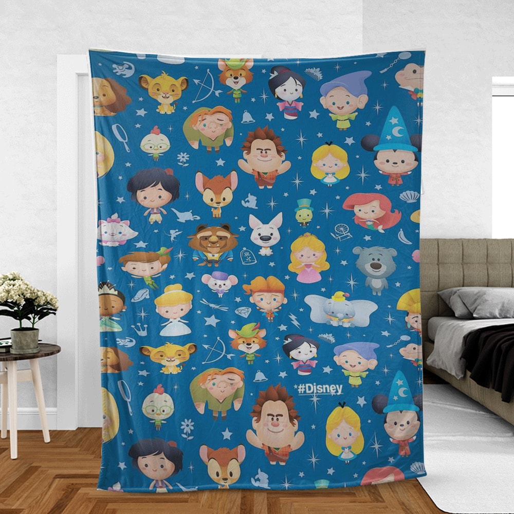 Disney All Characters Chibi Sherpa Fleece Quilt Blanket BL1846 - Wisdom Teez.jpg