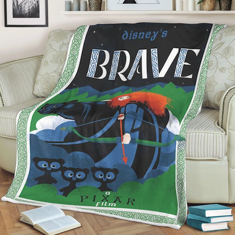 Disney Brave Pixar Animation Studios Cartoon Christmas Sherpa Fleece Quilt Blanket BL1518 - Wisdom Teez.jpg