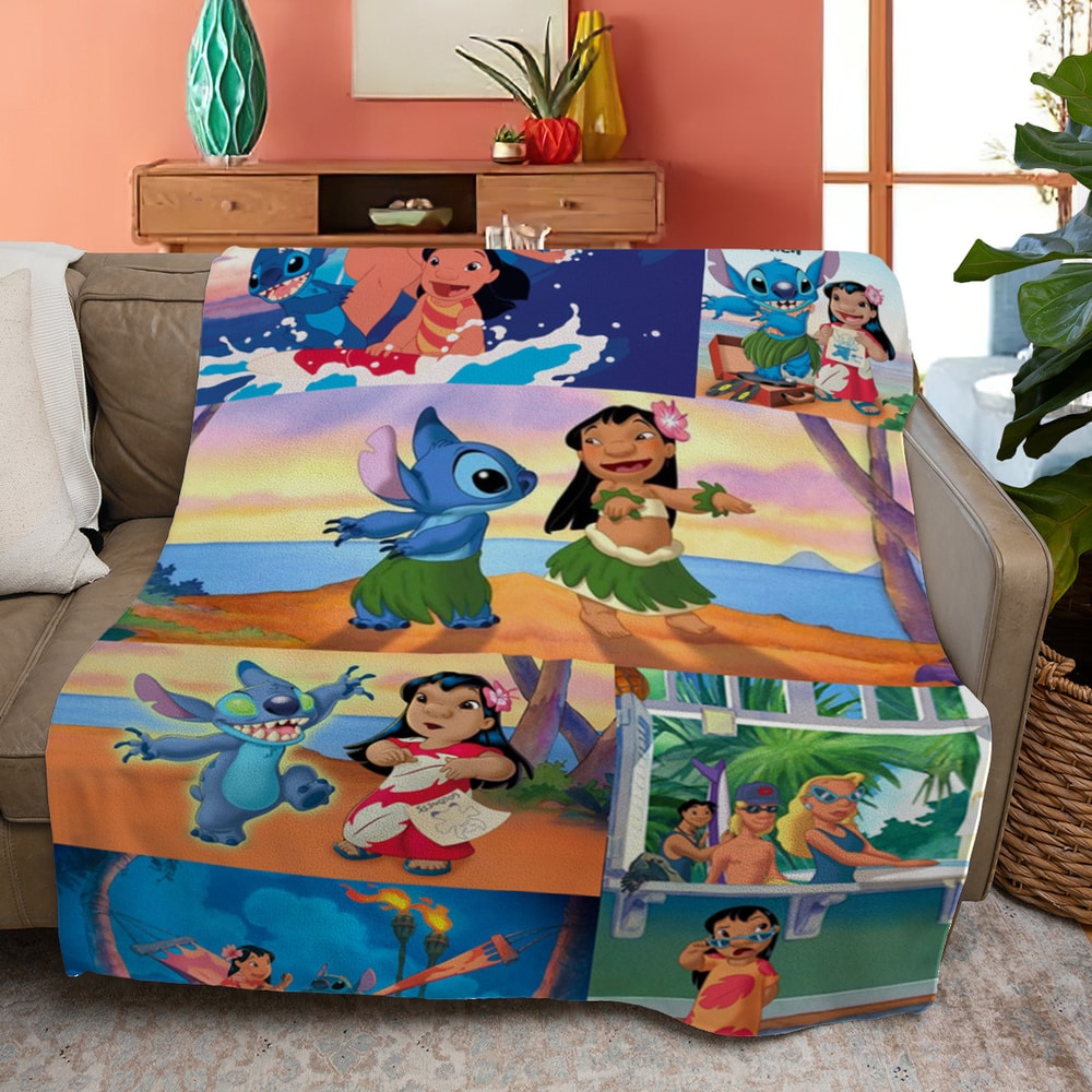 Disney Lilo And Stitch Sherpa Fleece Quilt Blanket BL1176 - Wisdom Teez.jpg