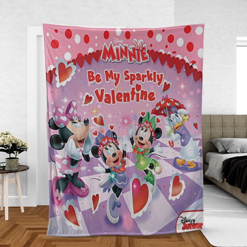 Disney Minnie Valentine's Day Sherpa Fleece Quilt Blanket BL1744 - Wisdom Teez.jpg