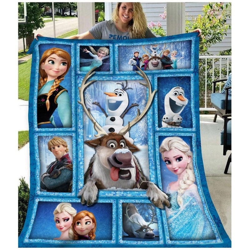 Disney Olaf Frozen Movie Sherpa Fleece Quilt Blanket BL1785 - Wisdom Teez.jpg