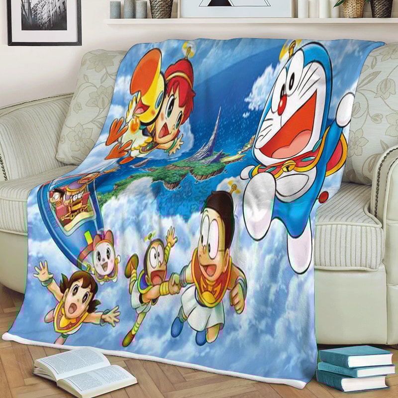 Doraemon The Movie Nobita's Treasure Islands Lover Sherpa Fleece Quilt Blanket BL2322 - Wisdom Teez.jpg