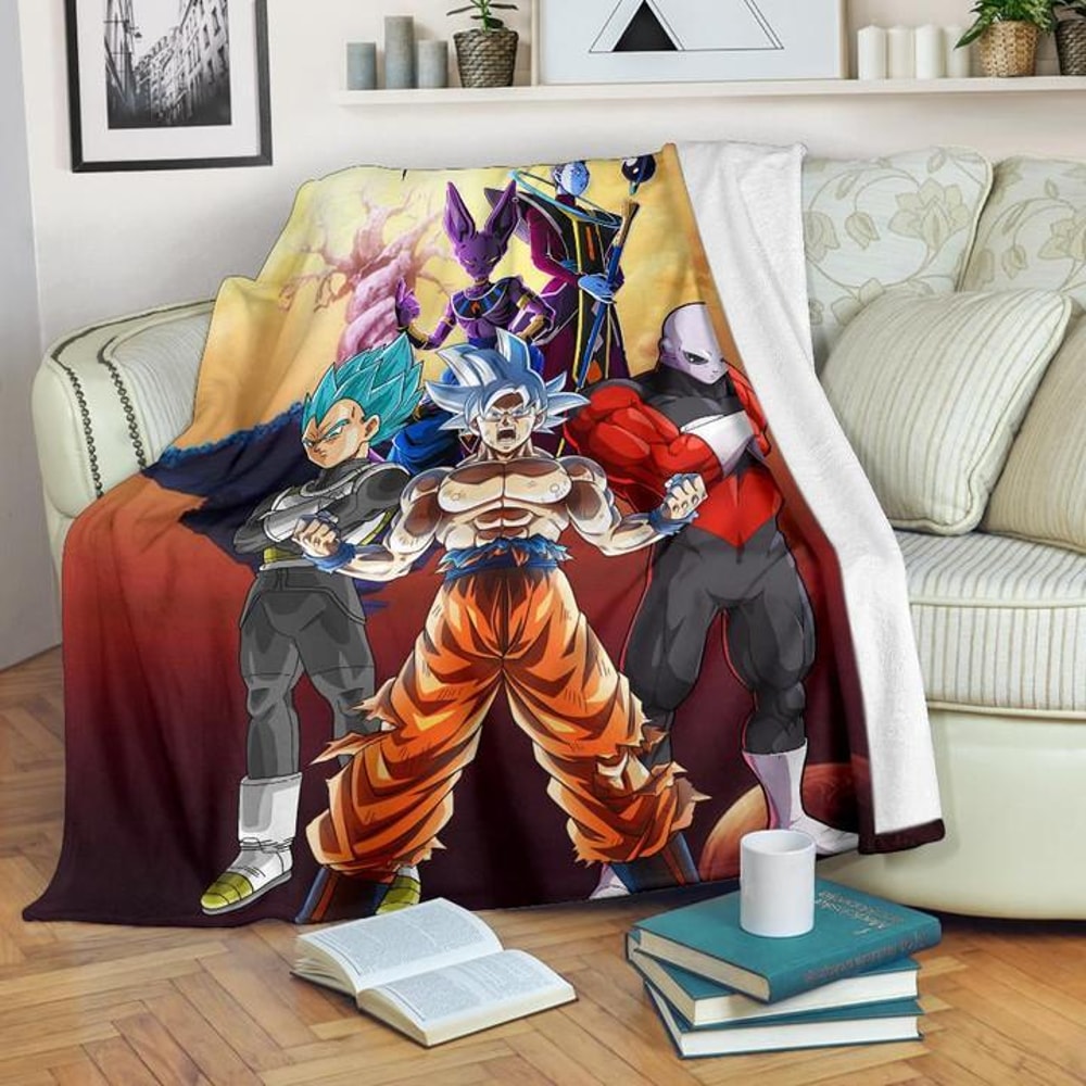Dragon Ball Anime DB Super Saiyan Beerus Jiren Desert Sherpa Fleece Quilt Blanket BL3323 - Wisdom Teez.jpg