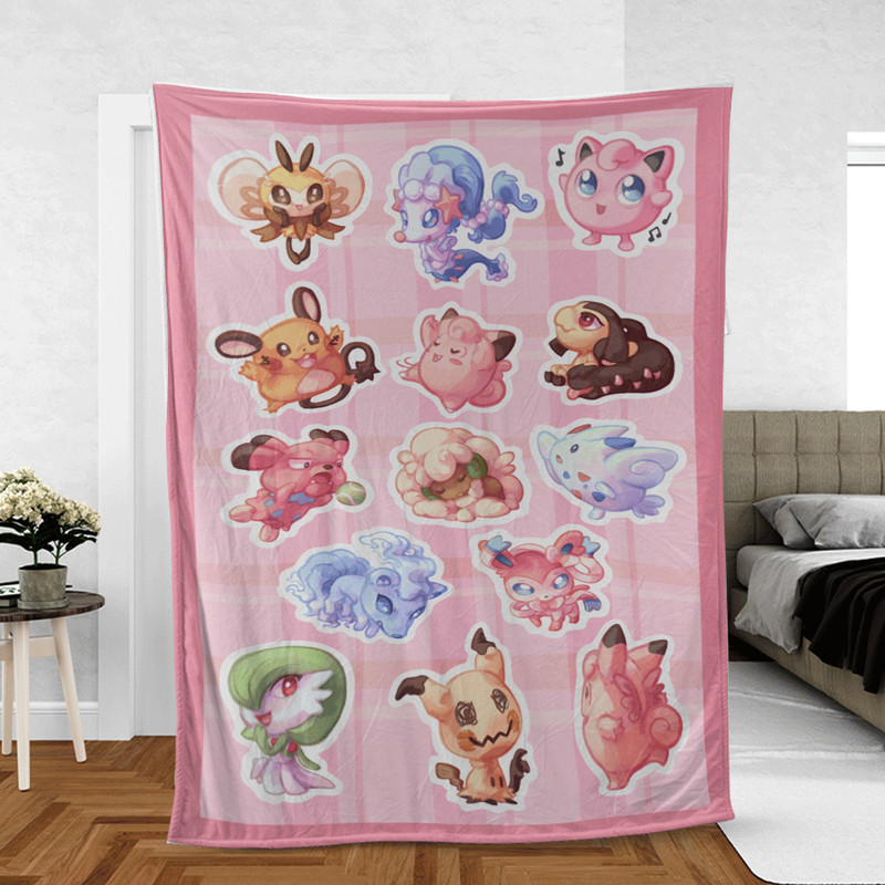 Fairy Type Pokemon 29 Lover Sherpa Fleece Quilt Blanket BL2555 - Wisdom Teez.jpg