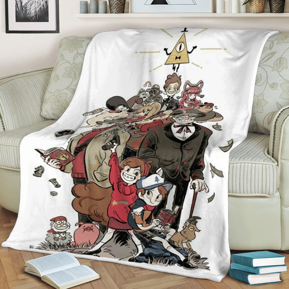 Funny Gravity Falls Disney Comedy Animated Television Series Sherpa Fleece Quilt Blanket BL2461 - Wisdom Teez.jpg