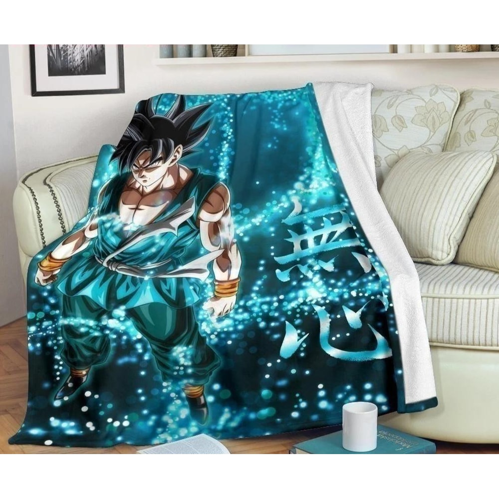 Goku Blue Sherpa Fleece Quilt Blanket BL2633 - Wisdom Teez.jpg