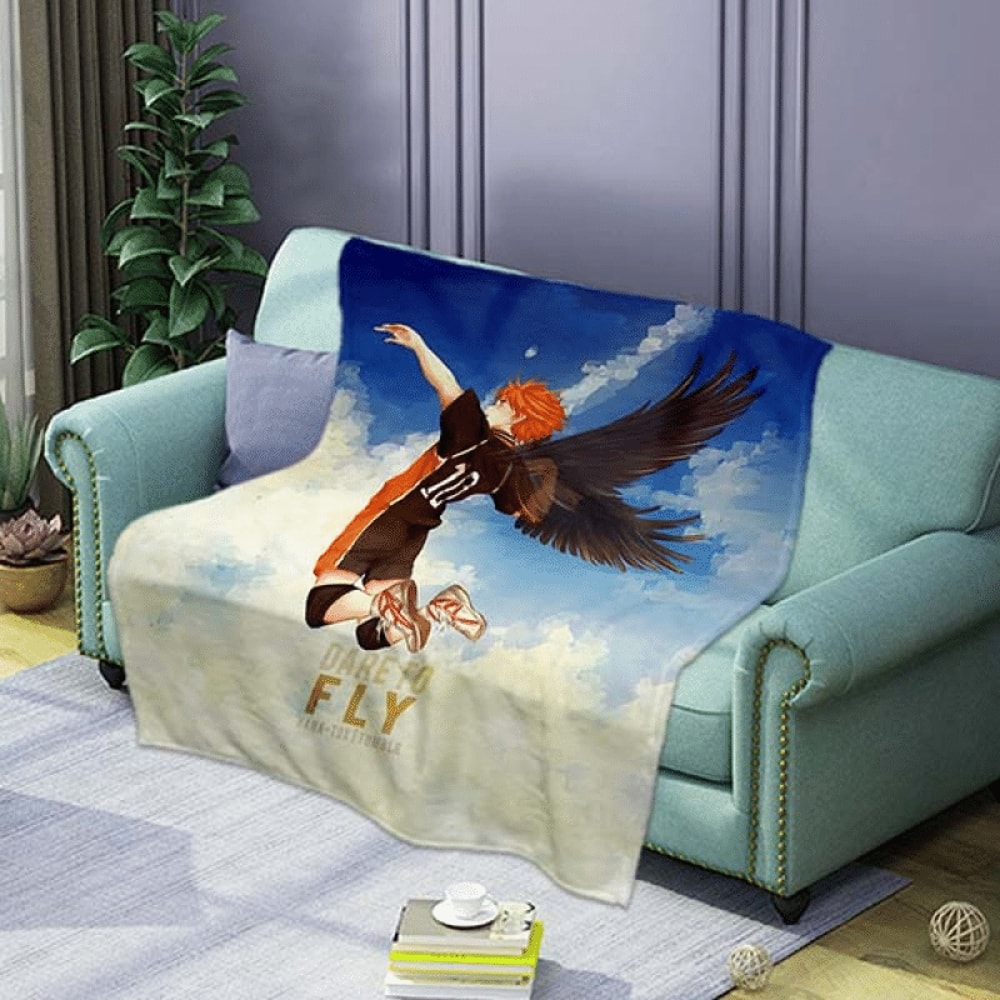 Haikyuu Anime Hinata Shouyou 1 Sherpa Fleece Quilt Blanket BL2574 - Wisdom Teez.png