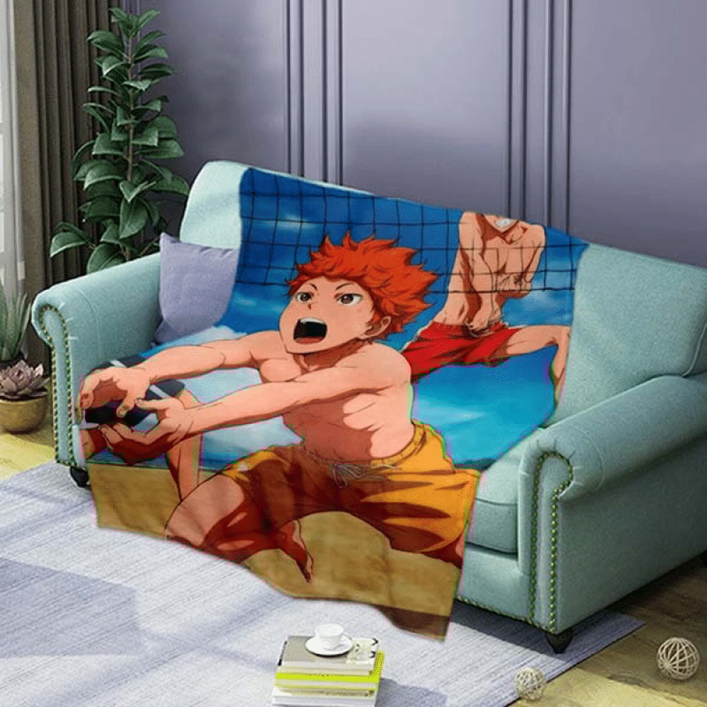 Haikyuu Anime Hinata Shouyou 7 Sherpa Fleece Quilt Blanket BL2580 - Wisdom Teez.png