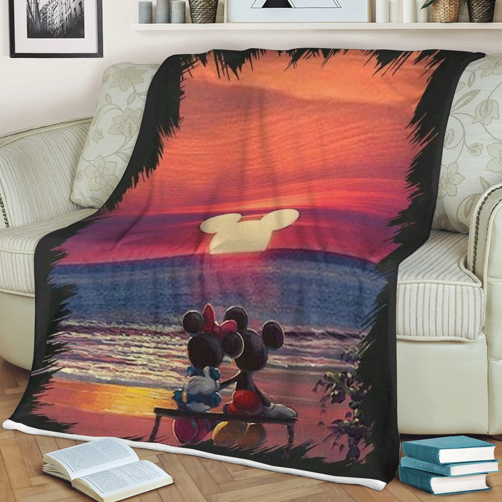 Happy Valentine's Day Sweet Love Of Mickey Couple Cartoon Disney Sherpa Fleece Quilt Blanket BL2411 - Wisdom Teez.jpg