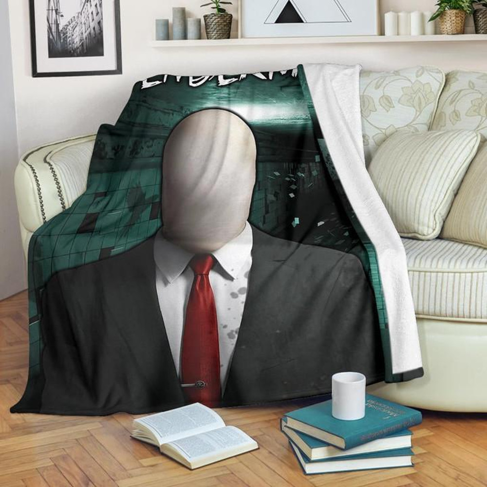 Horror Movie Slenderman Suit Underground Sherpa Fleece Quilt Blanket BL3062 - Wisdom Teez.jpg