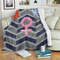 I Want What Wants Me Orange Dino Female Icon Sherpa Fleece Quilt Blanket BL3325 - Wisdom Teez.jpg