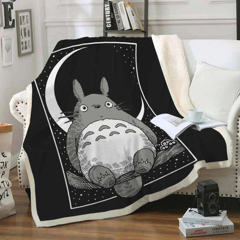 Japan My Neighbor Totoro Cute Sherpa Fleece Quilt Blanket BL2141 - Wisdom Teez.jpg