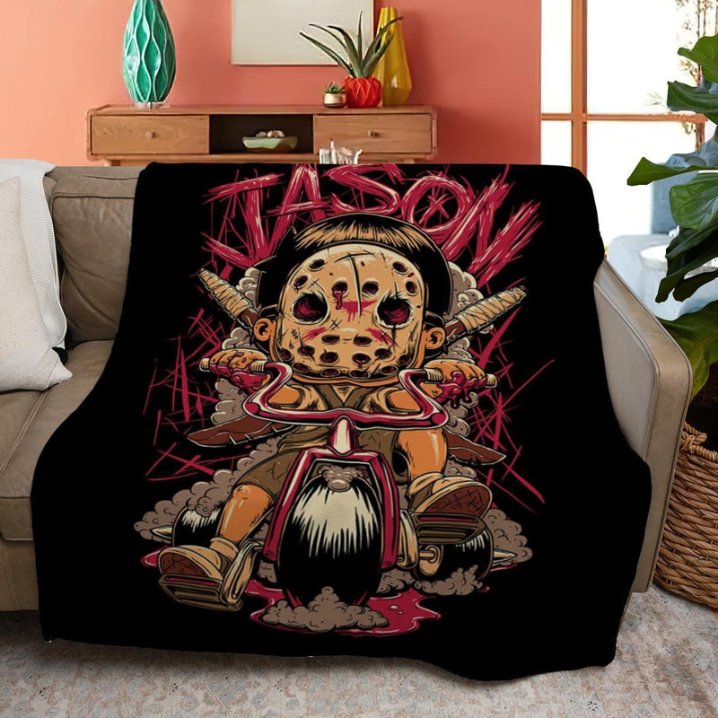 Jason Voorhees Horror Characters Sherpa Fleece Quilt Blanket BL1184 - Wisdom Teez.jpg