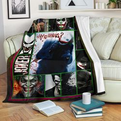 joker the clown sherpa fleece quilt blanket bl3308