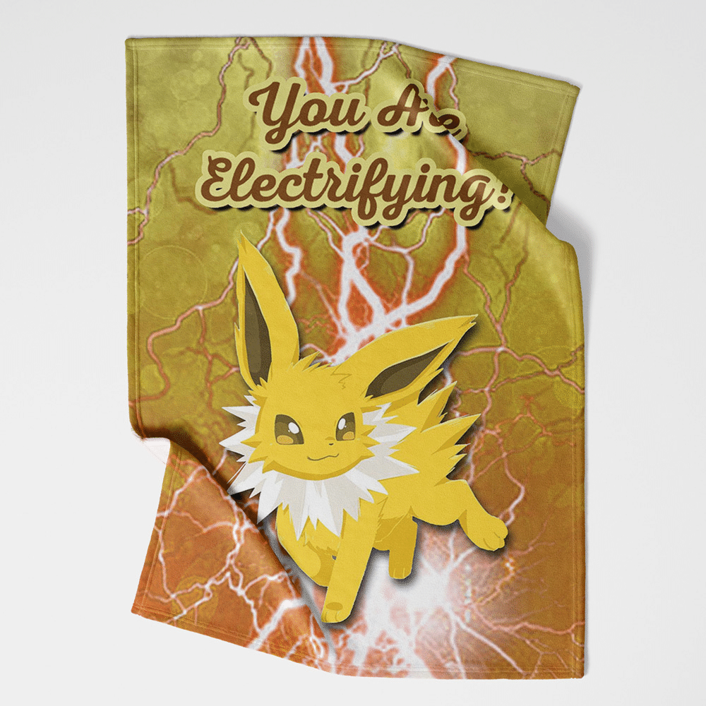 Jolteon Electrifying Pokemon Sherpa Fleece Quilt Blanket BL2113 - Wisdom Teez.png