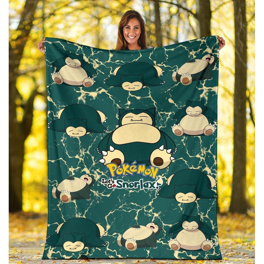 Let's Go Snorlax Sherpa Fleece Quilt Blanket BL2669 - Wisdom Teez.jpg