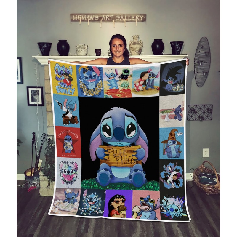 Lilo And Stitch Sherpa Fleece Quilt Blanket BL2133 - Wisdom Teez.jpg