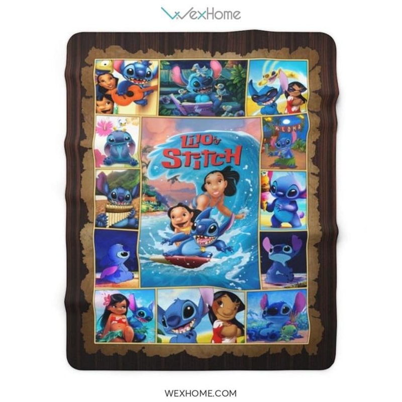 Lilo And Stitch Sherpa Fleece Quilt Blanket BL2858 - Wisdom Teez.jpg