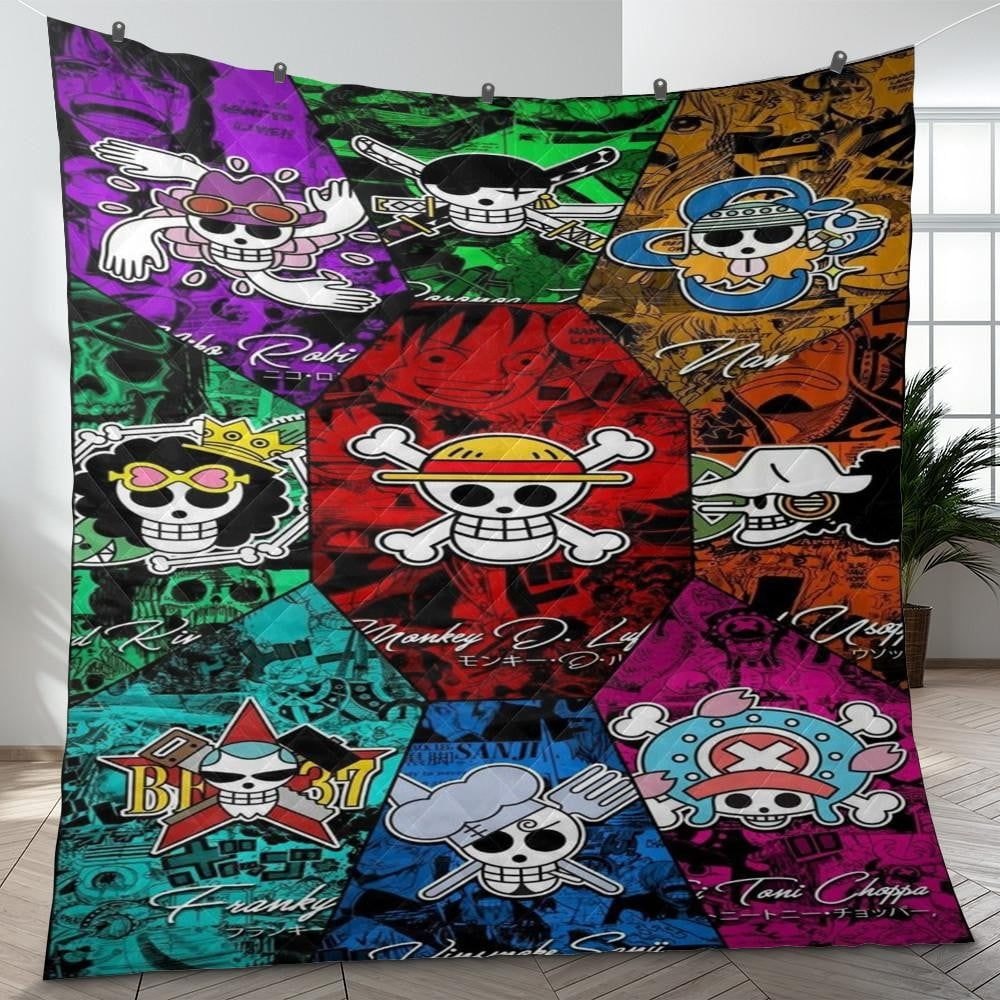 Luffy Strawhat One Piece Anime Sherpa Fleece Quilt Blanket BL0166 - Wisdom Teez.jpg