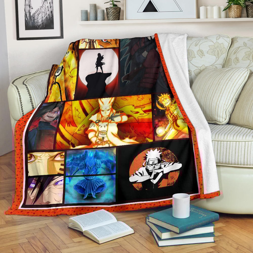 Madara Uchiha Vs Naruto Sherpa Fleece Quilt Blanket BL3296 - Wisdom Teez.jpg