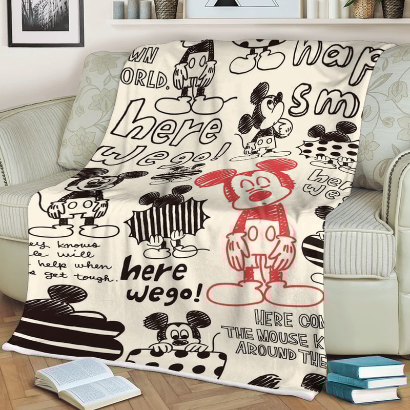 Mickey Disney Comics Christmass Lover Sherpa Fleece Quilt Blanket BL1429 - Wisdom Teez.jpg