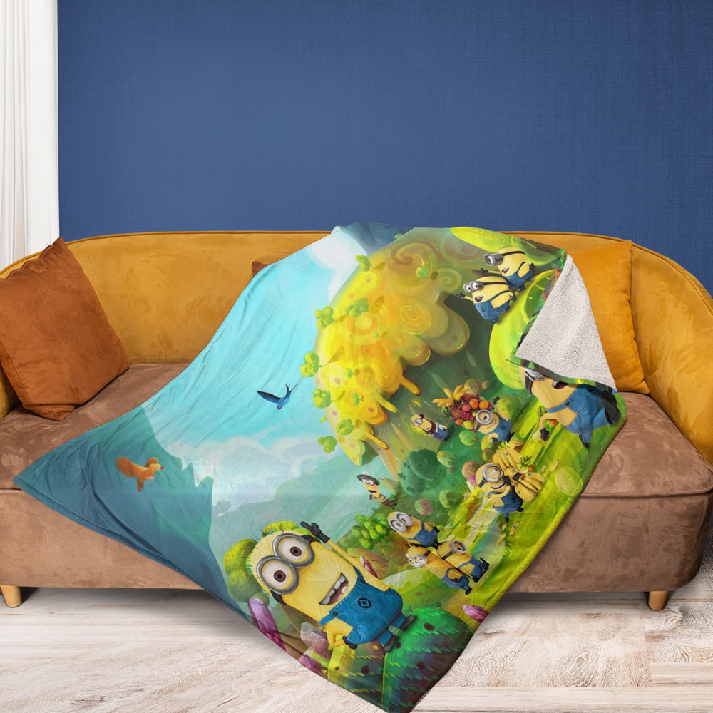Minions Sherpa Fleece Quilt Blanket BL1233 - Wisdom Teez.jpg