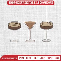espresso martini embroidery designs, soft drink embroidery p, 58