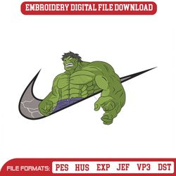 nike with hulk embroidery designs file nike x marvel machine embroidery designs