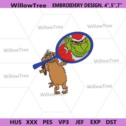 the grinch max dog machine embroidery digitals design, grinch christmas embroidery file, grinch cartoon embroidery digit