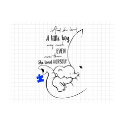 She Loved A Little Boy Very Much Svg, Puzzle Piece Svg, 12